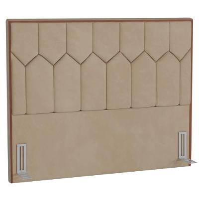 Cabeceira Cama Box Casal King 195Cm Órion P02 Veludo Bege