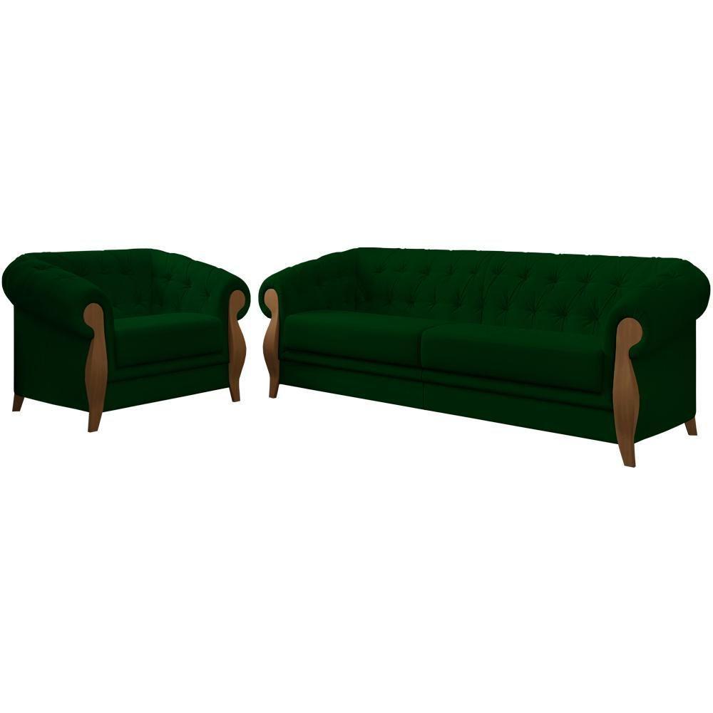 Kit Sofa E Poltrona Decorativa Murano Veludo Sl 947 Moll Sl 947 - 1