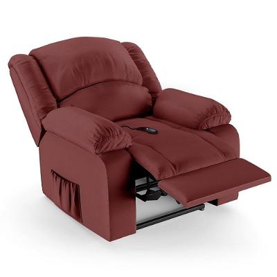 Poltrona Do Papai Reclinável Pietra Controle Power Elétrico Usb Fh9 Pu Vermelho - Mpozenato