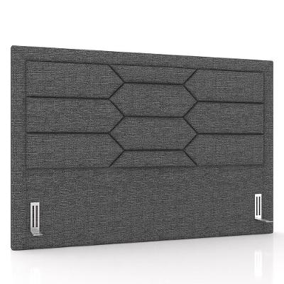 Cabeceira Cama Box Casal 140cm Texas P02 Linho Cinza Escuro - Mpozenato