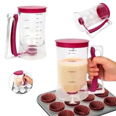 Copo Dispenser Dosador de Massas para Cupcakes Panquecas Waffles Plástico Acrílico Cozinha Top Rio