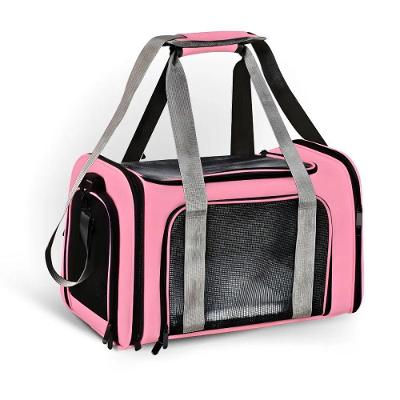 Bolsa de Viagem para Transporte Pet Rosa Alças Ajustáveis Único