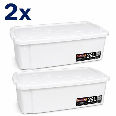 Kit 2 Caixas Frigoríficas Organizadora Plástico Resistente Multiuso 26L Yeet