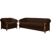 Kit Sofa E Poltrona Decorativa Murano Veludo Sl 942 Moll Sl 942 - 1