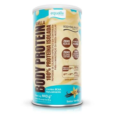 Suplemento Alimentar Equaliv Body Protein Hidrolisado Baunilha 440G 22 Doses sem Lactose