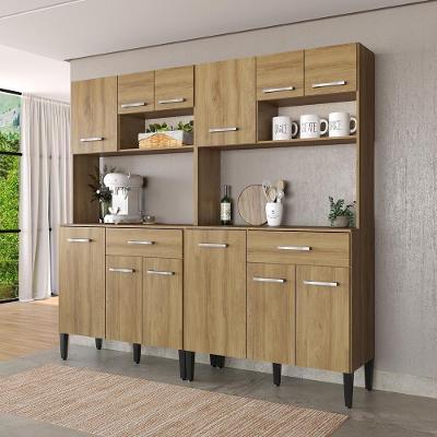Armário de Cozinha Arizona Concept 12 Portas 2 Gavetas MDF-MDP 184CM Móveis Carraro