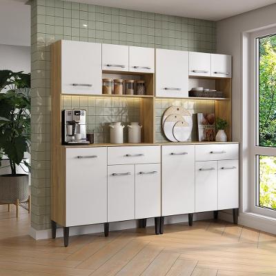Armário de Cozinha Arizona Concept 12 Portas 2 Gavetas MDF-MDP 184CM Carvalho com Branco Móveis