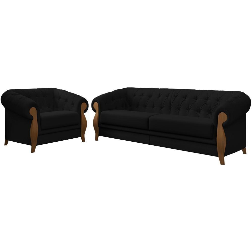Kit Sofa E Poltrona Decorativa Murano Veludo Sl 944 Moll Sl 944 - 1