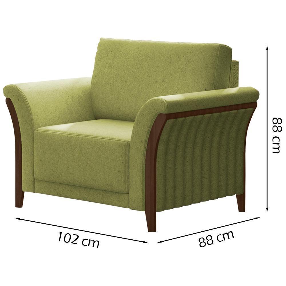 Kit Sofa 162 Cm E Poltrona Decorativa Royalle Linho Tce 1027 Moll Tce 1027 - 7