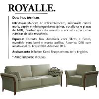 Kit Sofa 162 Cm E Poltrona Decorativa Royalle Linho Tce 1026 Moll Tce 1026 - 7