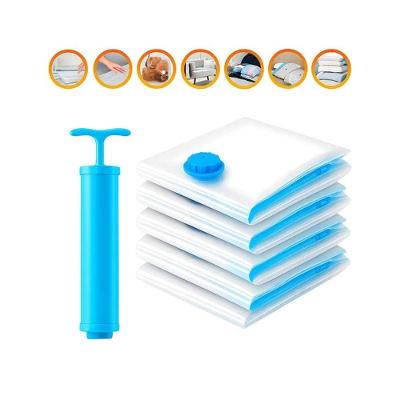 Kit com 05 Sacos a Vácuo 50cm X 60cm PA e PE Sistema de Selagem Avançado com Bomba Manual