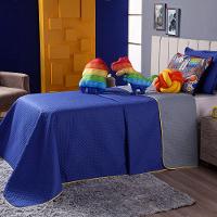 Cobre Leito Pop It Azul Dupla Face Almofadas Solteiro 6 Peça - 22