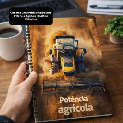 Caderno Universitario 1 Materia Potencia Agricola 160 Folhas Espiral