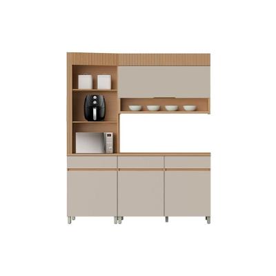 Kit Modulado Cozinha Realeza 3 Portas 3 Gavetas MDF Carvalho e Greice Nesher Móveis
