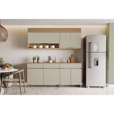 Kit Cozinha Realeza 4 Módulos MDF Carvalho e Greice Nesher Móveis