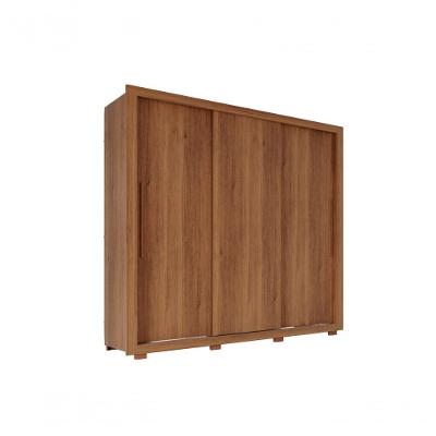 Guarda Roupa Casal Panamá 3 Portas 4 Gavetas MDP Cinamomo Sallêto Móveis 185CM