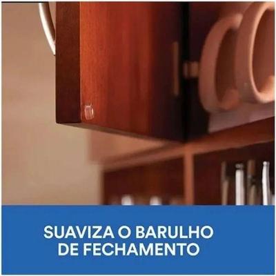 Adesivo Anti-impacto Quadrado 19,8mm Proteção para Móveis e Pisos Preto com 8 Peças Tekbond