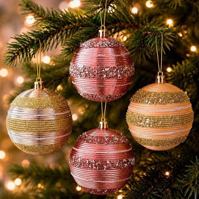 Bola de Natal para Decoração de Árvore Kit 12 Bronze e Dourada