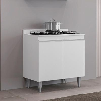 Balcão para Cooktop 2 Portas 1 Prateleira MDP 80,5CM Branco
