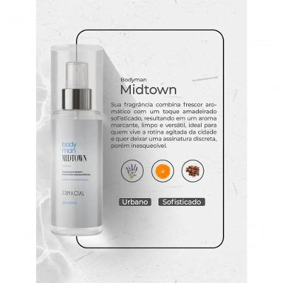 Body Splash Midtown Masculino Eau de Toilette Amadeirado 200ML