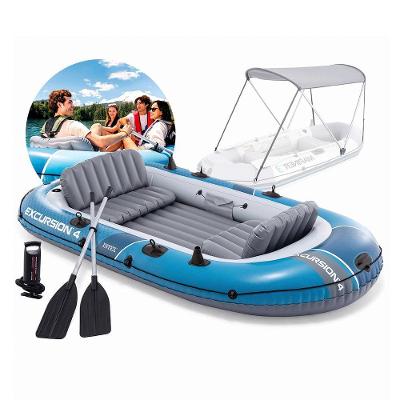 Barco Bote Inflável Excursion 4 Passeios Pesca Até 500kg 4 Pessoas PVC Intex 315cm