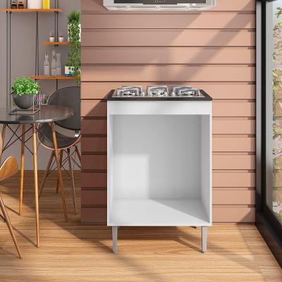 Balcão para Cooktop Andréia S 2 Portas MDP Branco AJL Móveis