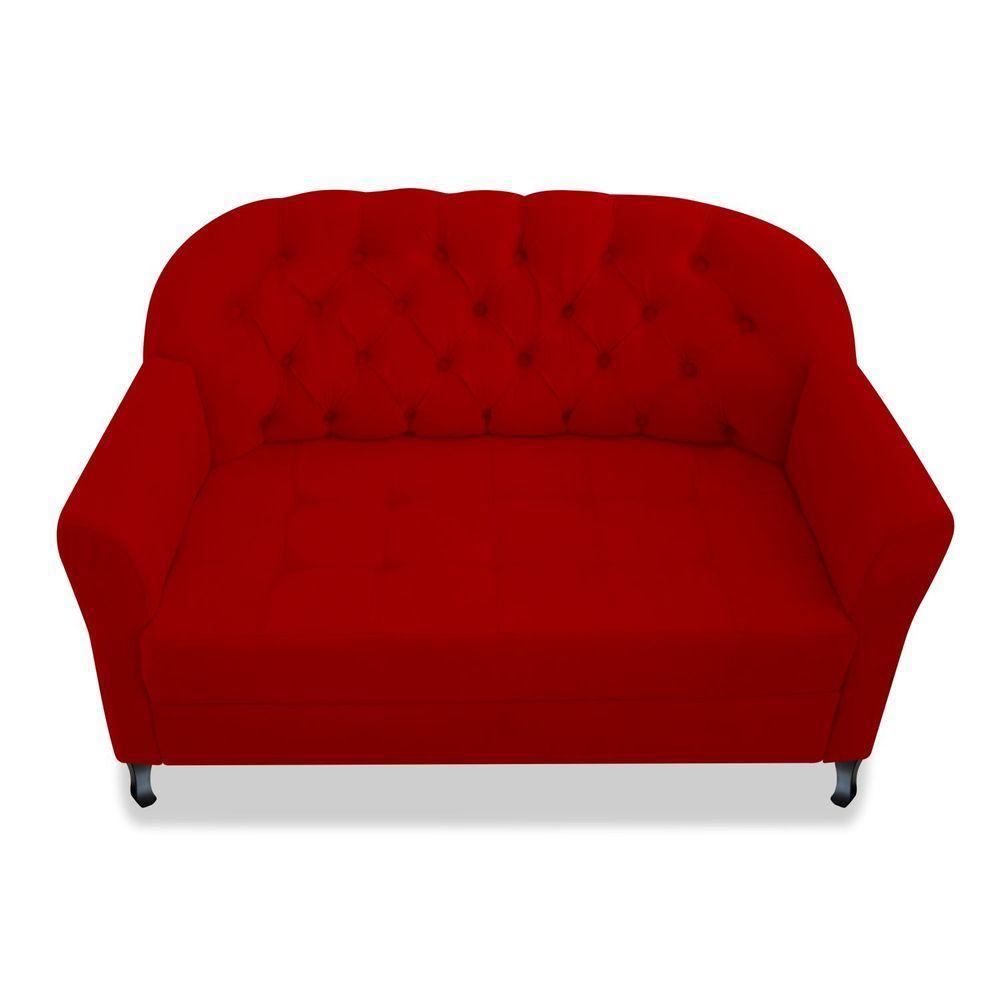 Namoradeira Julia A02 Suede - Amarena Móveis Cor Vermelho - 2