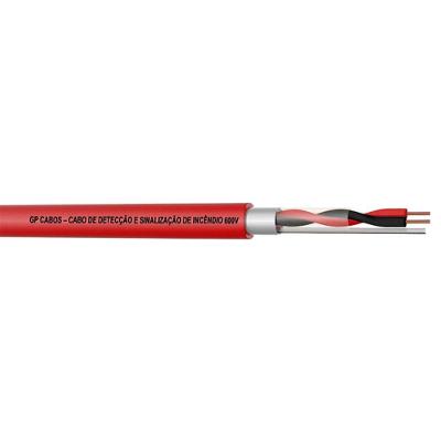 Cabo de Detecção de Incêndio 600V 3X1,50mm² para Sistemas de Alarme Construção Robusta Vermelho