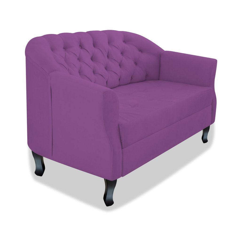 Namoradeira Julia A02 Suede - Amarena Móveis Cor Roxo - 1