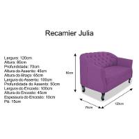 Namoradeira Julia A02 Suede - Amarena Móveis Cor Roxo - 2
