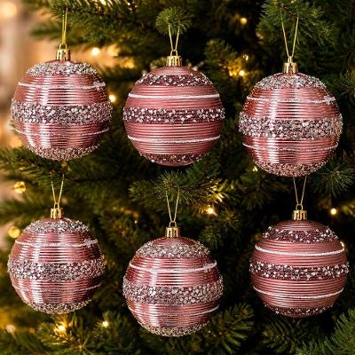 Bolas de Natal para Decoração de Árvore Decorativas Bronze Kit 18PÇS 8CM