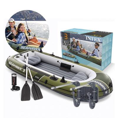 Bote Inflavel Seahawk 3 Passeios Pesca Lazer Capacidade 360kg 3 Pessoas Intex