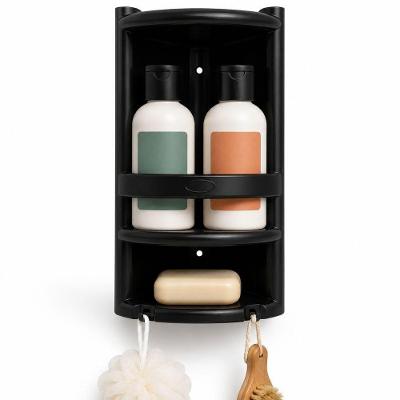 Cantoneira para Banheiro Box Porta Shampoo Prateleira Dupla Organizador Canto Suporte Plastico Yeet