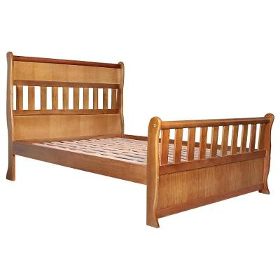 Cama de Casal Nathalia Madeira Macica Rustica Marrom Milani Movelaria