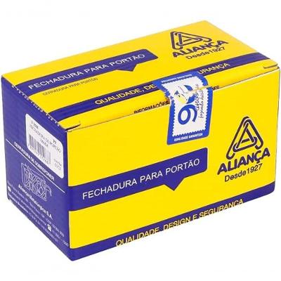 Fechadura de Sobrepor para Portão Serralheiro F150 Reversível Preto Aliança Importação