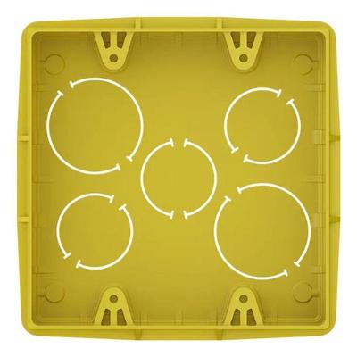 Caixa de Luz para Embutir PVC Quadrada 4x4 Amarela Ilumi Materiais Elétricos
