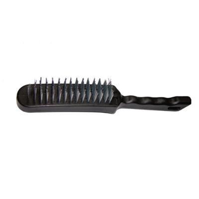 Escova de Aço para Limpeza 6 Fileiras Cabo Plástico Ergonômico Remoção de Sujeira Ferrugem Sparta