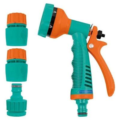 Conjunto de Irrigação 4 Peças Engates Rápidos Adaptador Universal Hidropistola 6 Jatos Tramontina