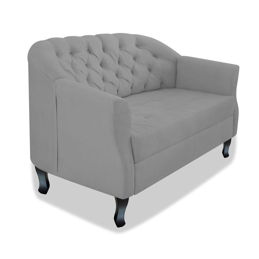 Namoradeira Julia A02 Suede - Amarena Móveis Cor Cinza - 1