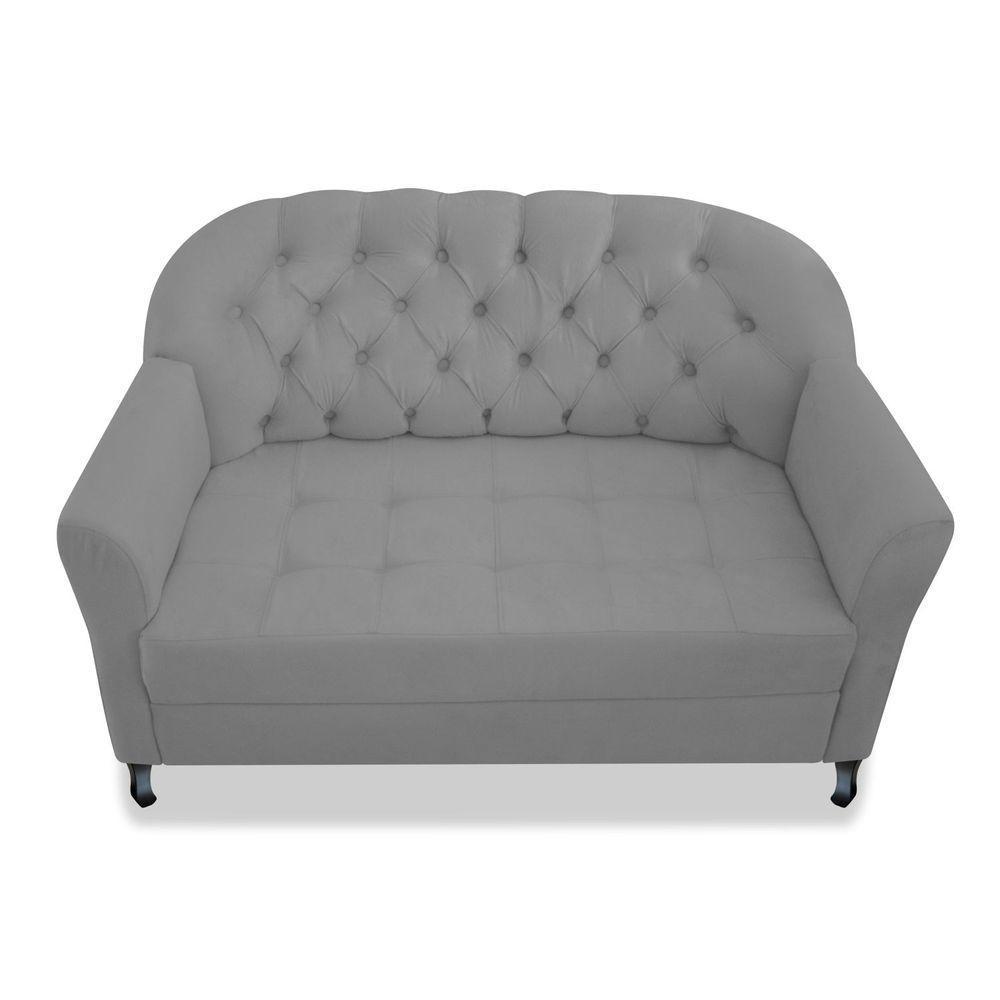 Namoradeira Julia A02 Suede - Amarena Móveis Cor Cinza - 2