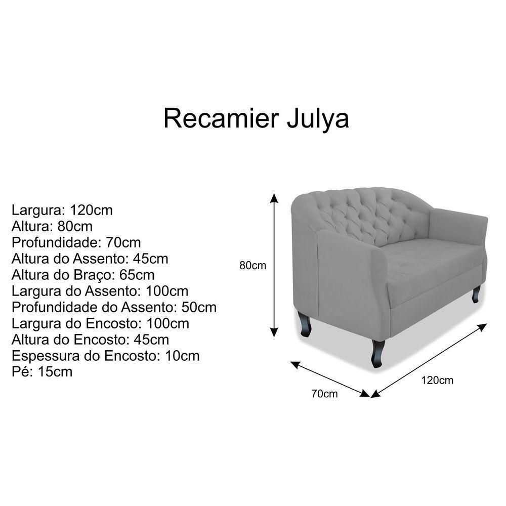 Namoradeira Julia A02 Suede - Amarena Móveis Cor Cinza - 3