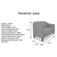 Namoradeira Julia A02 Suede - Amarena Móveis Cor Cinza - 3