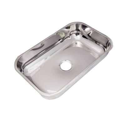 Cuba de Embutir No 2 Retangular Aço Inox Brilhante Inox Açocubas 34CM