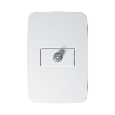 Conjunto Tomada Cabo Coaxial com Placa 4x2 Origen para Transmissao de Sinais de Video e Dados 4