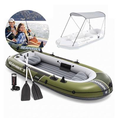Bote Inflável Seahawk 3 para Passeios Pesca Lazer Até 360kg Capota Intex
