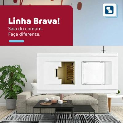 Módulo Tomada RJ45 Cat5e Duale Up Brava 1 Tomada Branco Soprano