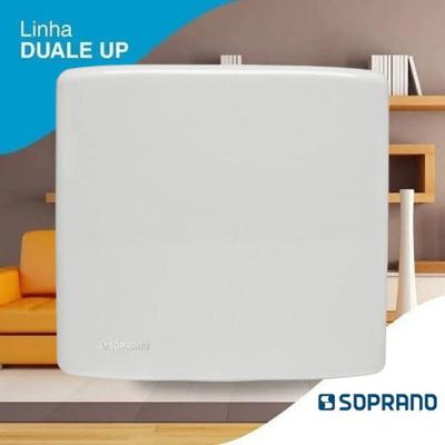 Placa Cega Duale Up Iriel com Design Moderno Branca Soprano 4x4