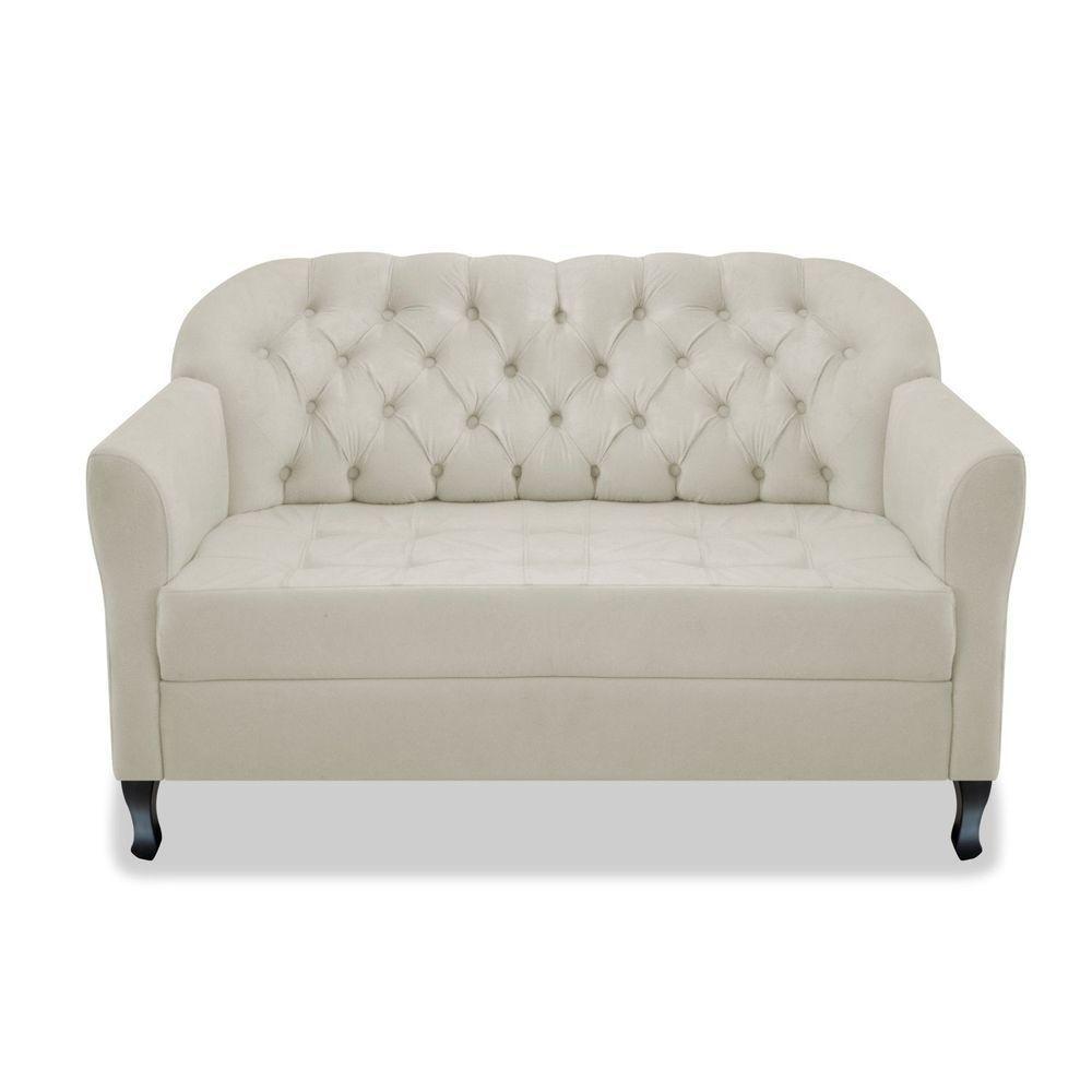 Namoradeira Julia A02 Suede - Amarena Móveis Cor Bege - 4