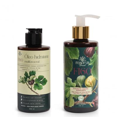 Kit Sabonete Líquido Vegano Figo 250ML e Óleo Multifuncional Vegano Figo 200ML