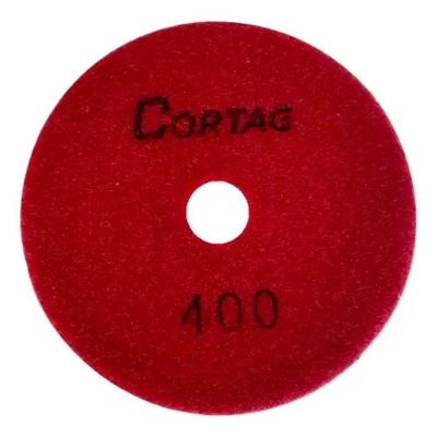 Disco Diamantado de Polimento G400 Marmore Granito Pedras Decorativas 100mm Grao 400 Cortag